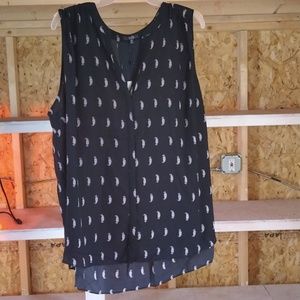 NYDJ Sleeveless Pintuck Blouse